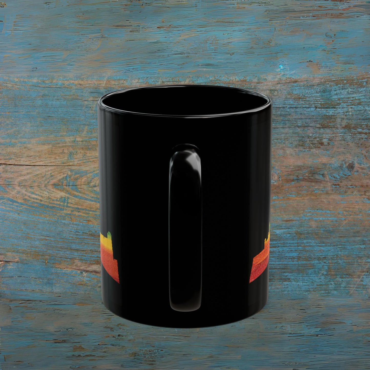 Edinburgh Castle Pride Rain Art Mug, Black