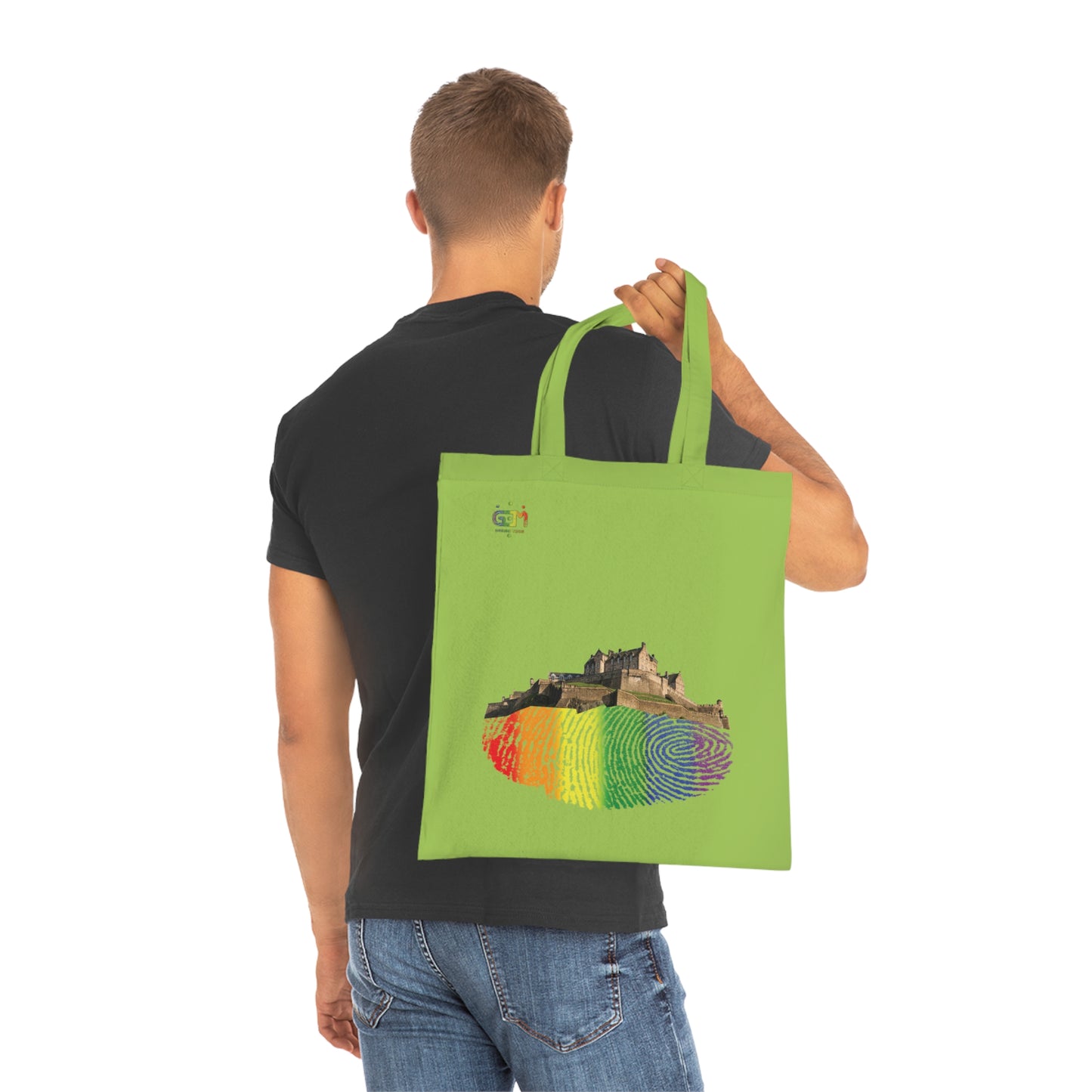 Pride Fingerprint Rock Edinburgh Castle Cotton Tote Bag