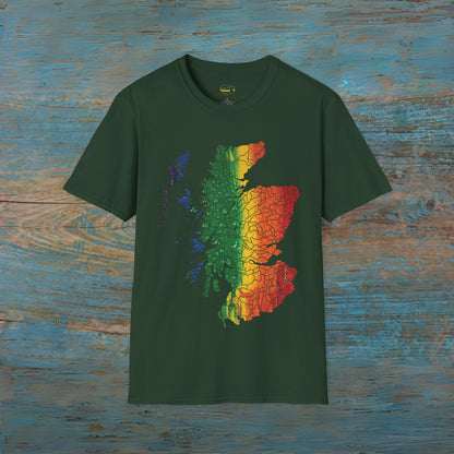 Pride Rain Clan Regions Scotland Map Unisex T-Shirt, Various Colours