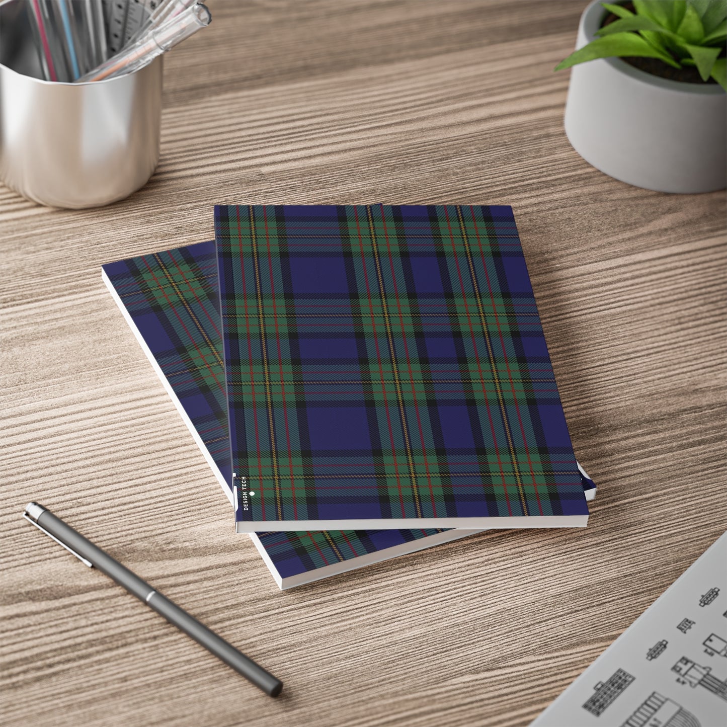 Carnet de notes A5 à couverture souple motif tartan écossais - MacLaren