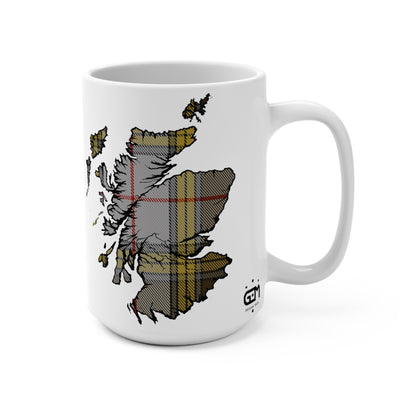 Scotland Map Mug 15oz, Buchanan Dress Tartan