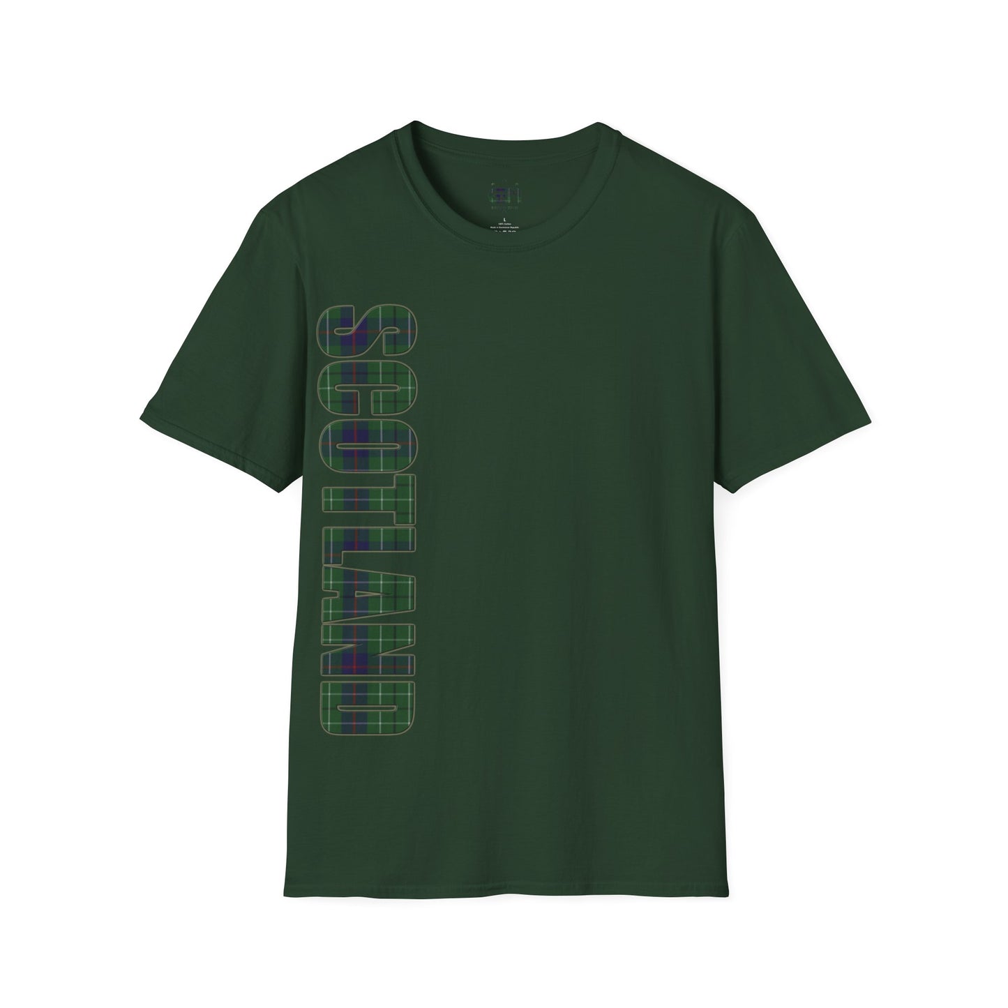 Scotland Lettering Duncan Tartan Softstyle T-Shirt, Unisex Tee, Various Colours