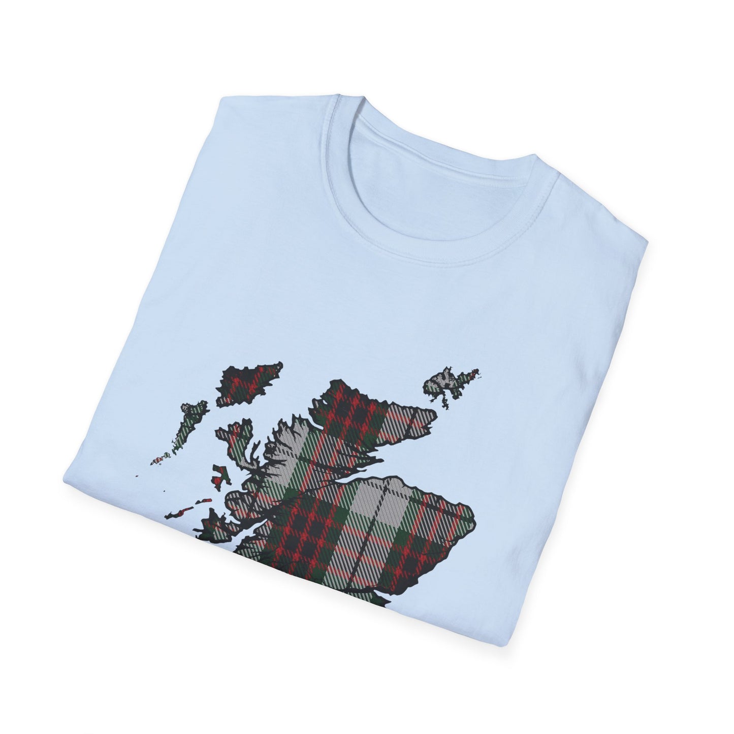 Tartan Scotland Map Softstyle T-Shirt unisexe - Fraser Dress Tartan Tee 