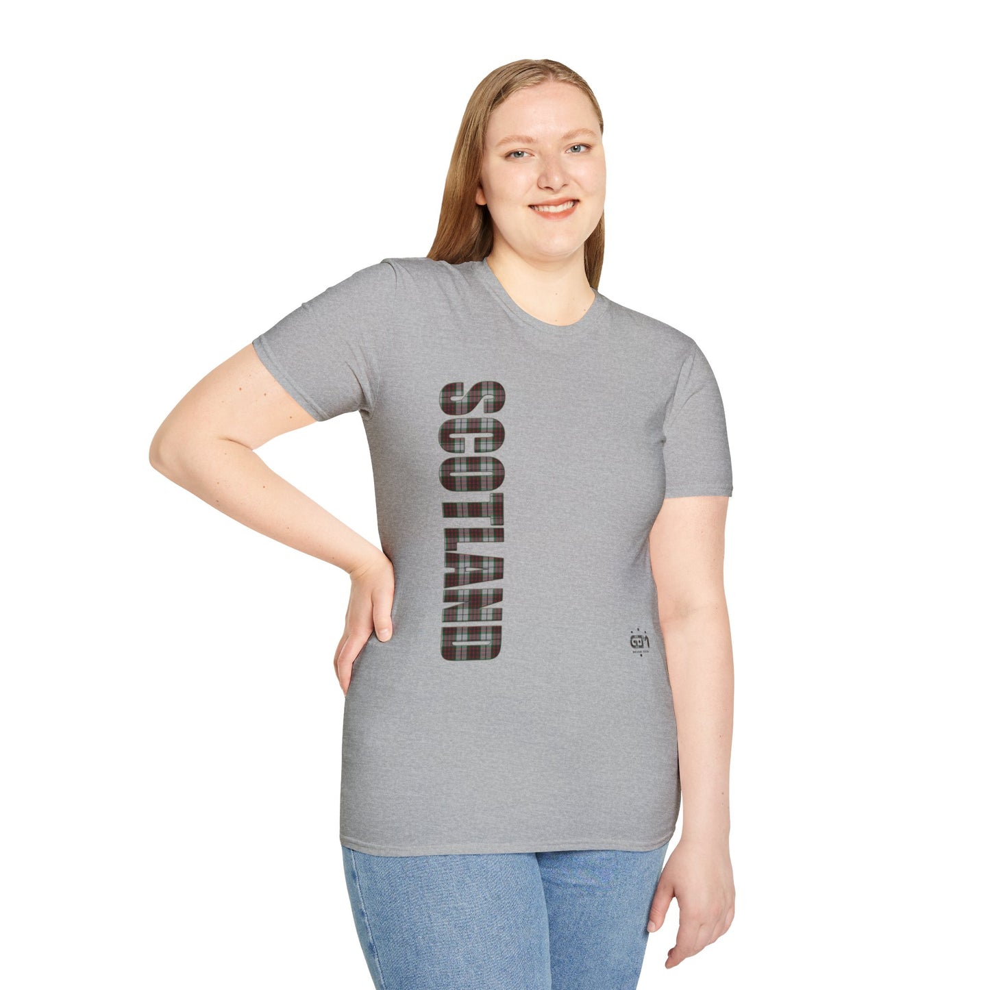 Tartan Scotland Lettering Softstyle Unisex T-Shirt, Fraser Tartan Tee