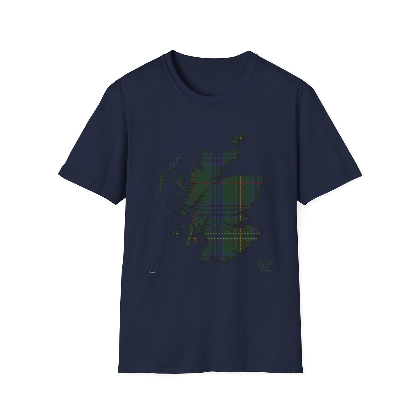 Tartan Ecosse Carte Softstyle T-Shirt Unisexe - Kennedy Tartan Tee 