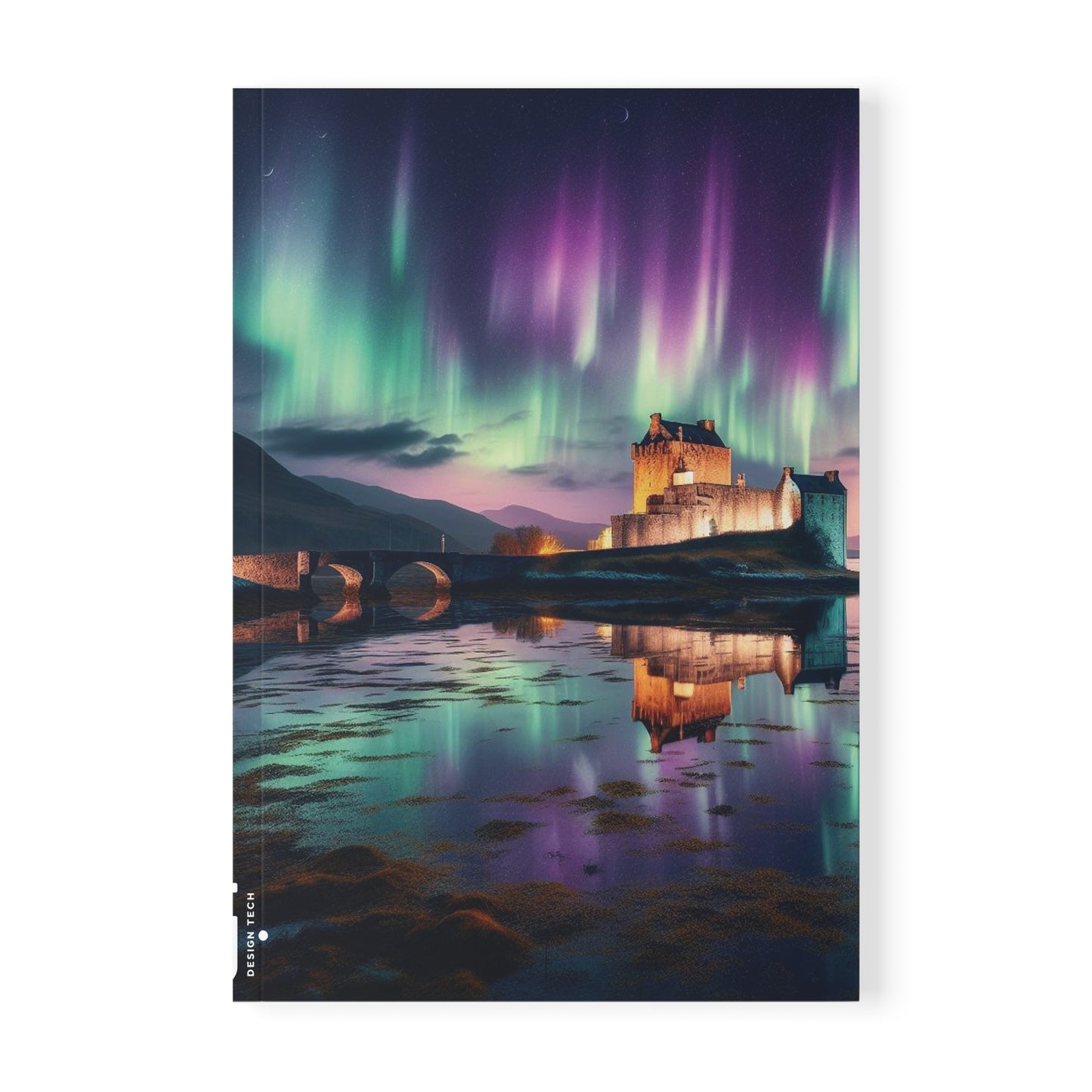 Eilean Donan Castle Northern Lights, Scotland A5 Notebook