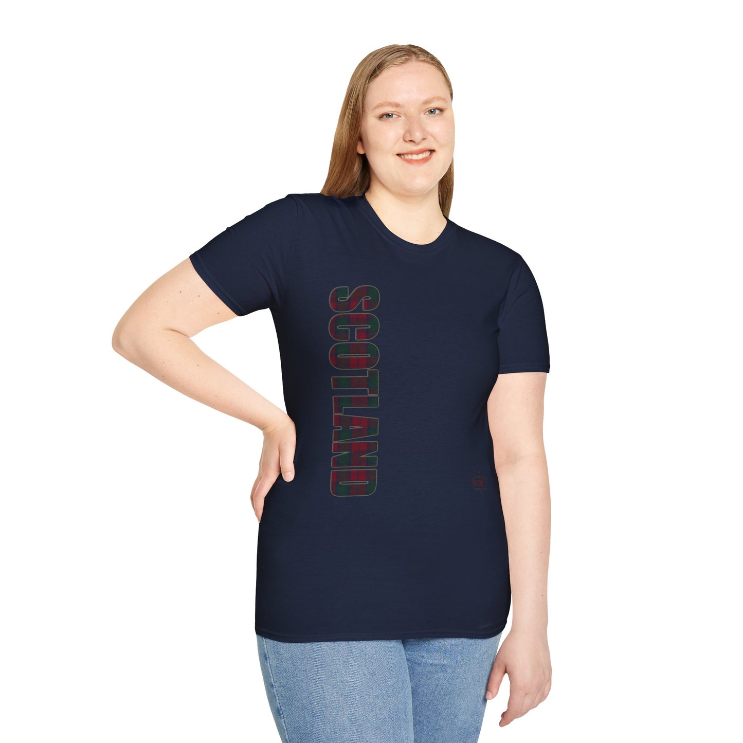 Tartan Scotland Lettrage Softstyle T-shirt unisexe, Lindsay Tartan Tee 