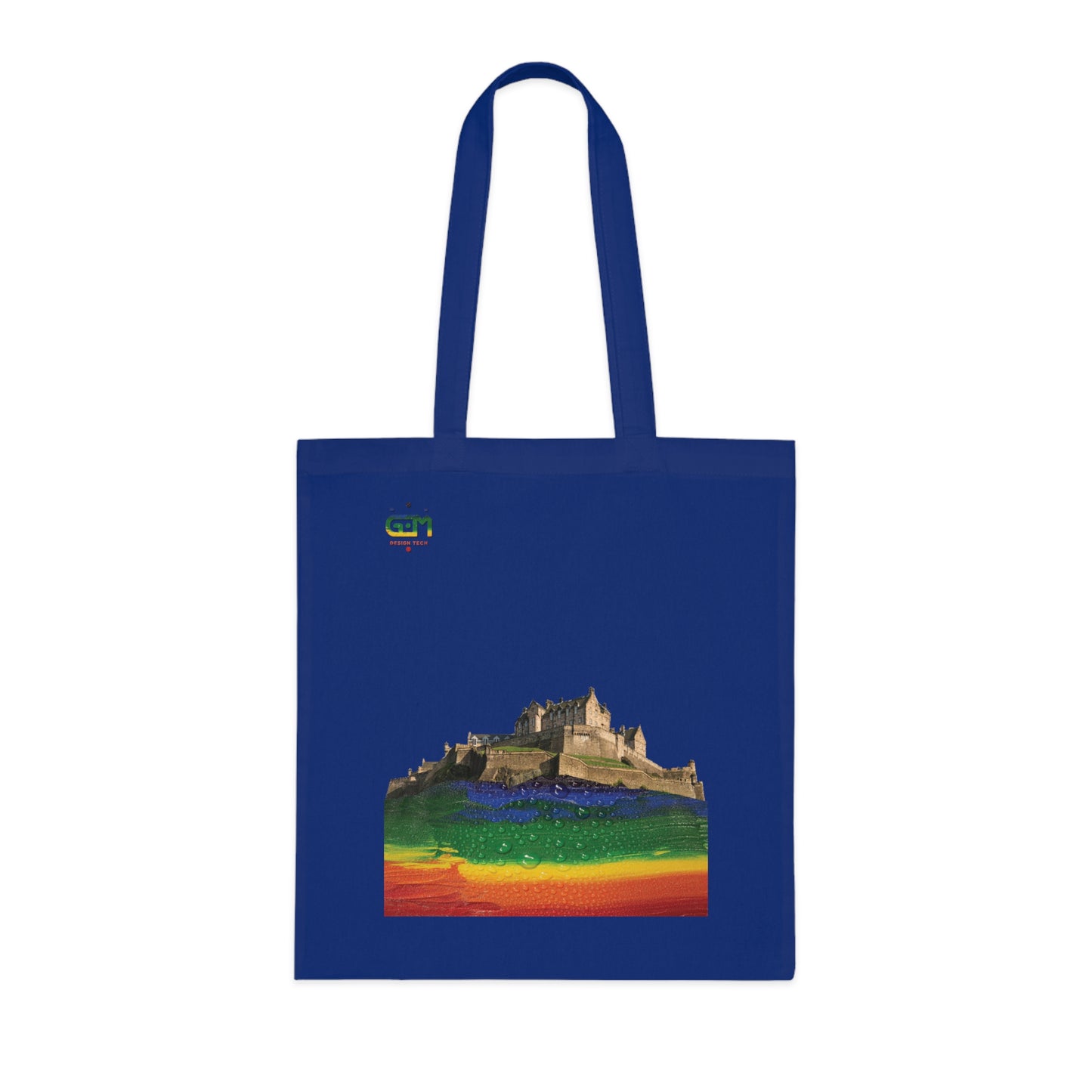 Pride Rain Rock Edinburgh Castle Cotton Tote Bag