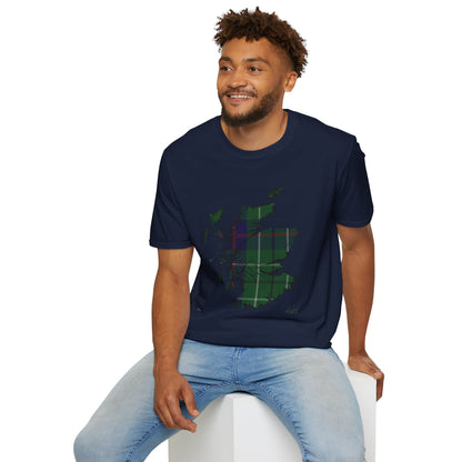 Tartan Ecosse Carte Softstyle T-Shirt Unisexe - Duncan Tartan Tee 