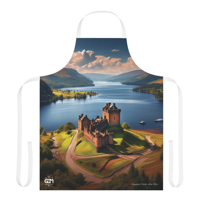 Urquhart Castle - Loch Ness Apron, Scottish Cooking Apparel, Chef Accessory