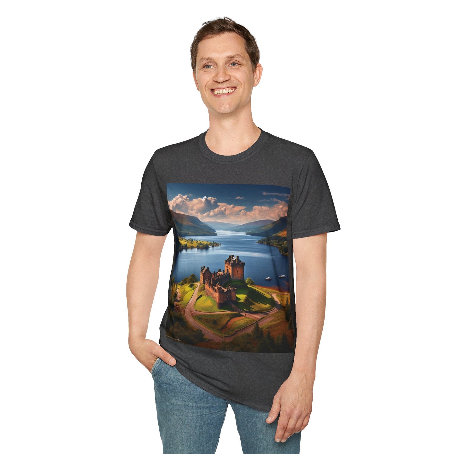 Urquhart Castle - Loch Ness Softstyle T-Shirt, Unisex Tee, Scottish Landmarks, Various Colours