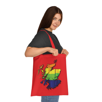 Scotland Pride Flag Map Cotton Tote Bag