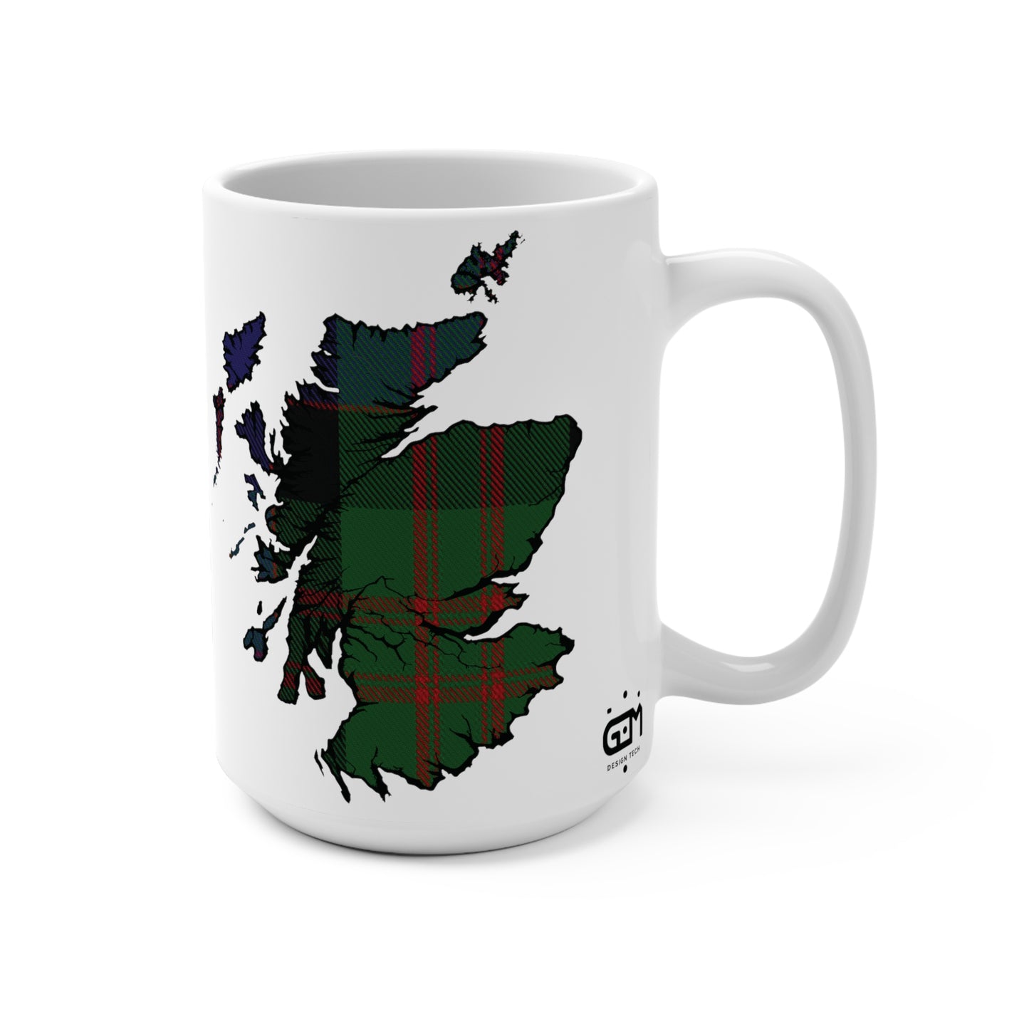 Scotland Map Mug 15oz, MacDonald Tartan