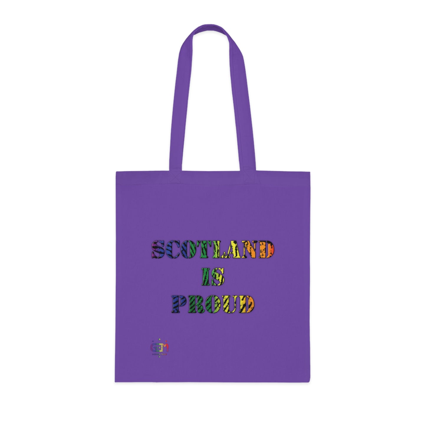 Scotland Pride Fingerprint Map Cotton Tote Bag