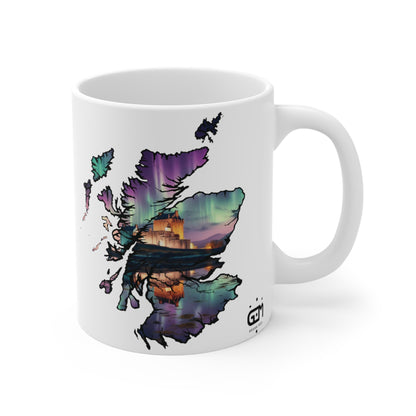 Scotland Map Mug 11oz, Eilean Donan Castle