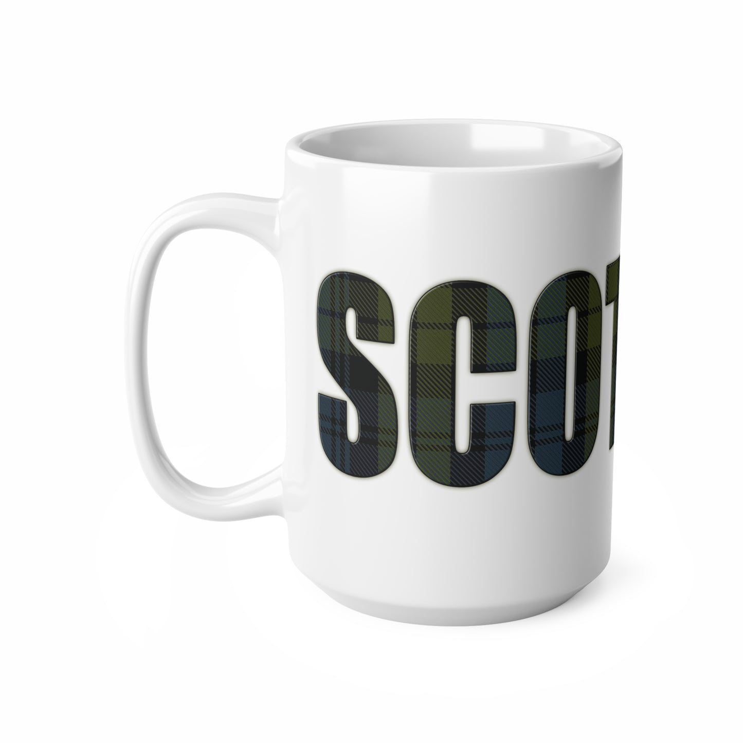 Scotland Tartan Mug - Campbell, Coffee Cup, Tea Cup, Scotland, White