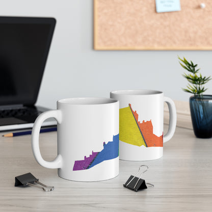 Edinburgh Castle Pride Road Art Mug, White