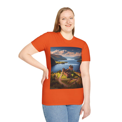 Urquhart Castle - Loch Ness Softstyle T-Shirt, Unisex Tee, Scottish Landmarks, Various Colours