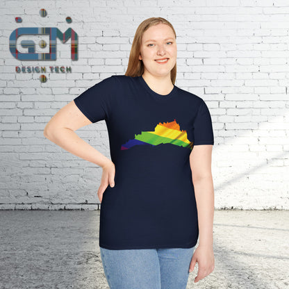 Edinburgh Castle Pride Flag Art Unisex T-Shirt