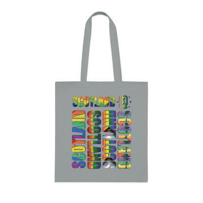 Scotland Pride Lettering Cotton Tote Bag