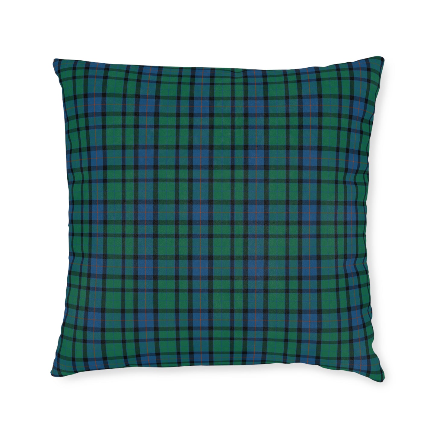 Reversible Square Cushion : Flower of Scotland Tartan, Various Sizes