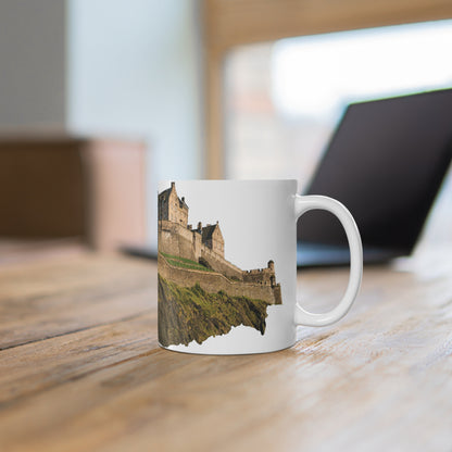 Edinburgh Castle on the Rock Photo Mug, White