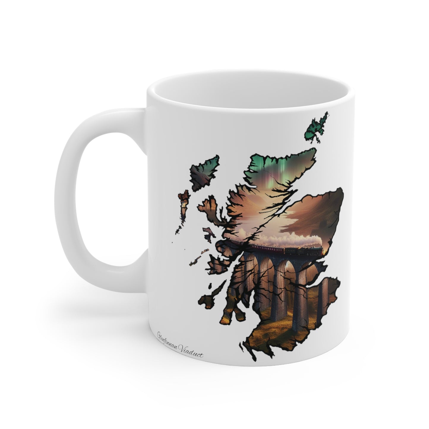 Scotland Map Mug 11oz, Glenfinnan Viaduct