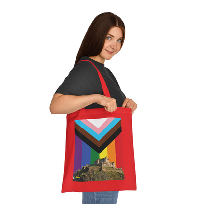 Edinburgh Castle Pride Progress Sky Cotton Tote Bag