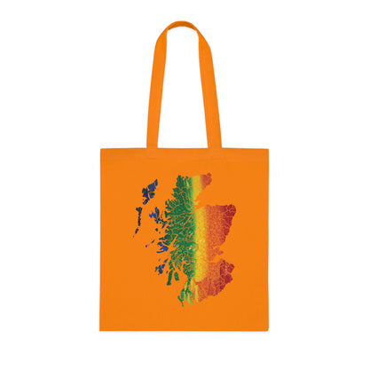 Scotland Pride Rain Clan Map Cotton Tote Bag