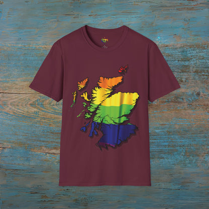 Scotland Is Proud Flag Map Unisex T-Shirt, Various Colours