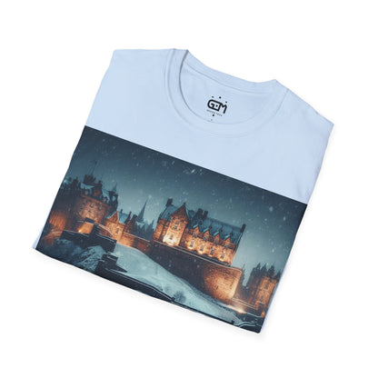 Edinburgh Castle in Winter Softstyle T-Shirt, Unisex Tee, Scotland Shirt, Scottish Landmark, Nature, Scenery, Various Colours