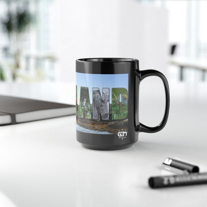 Eilean Donan Castle Scotland Mug, Coffee Cup, Tea Cup, Scottish Art, Scottish Landmarks, Scottish Nature, Black