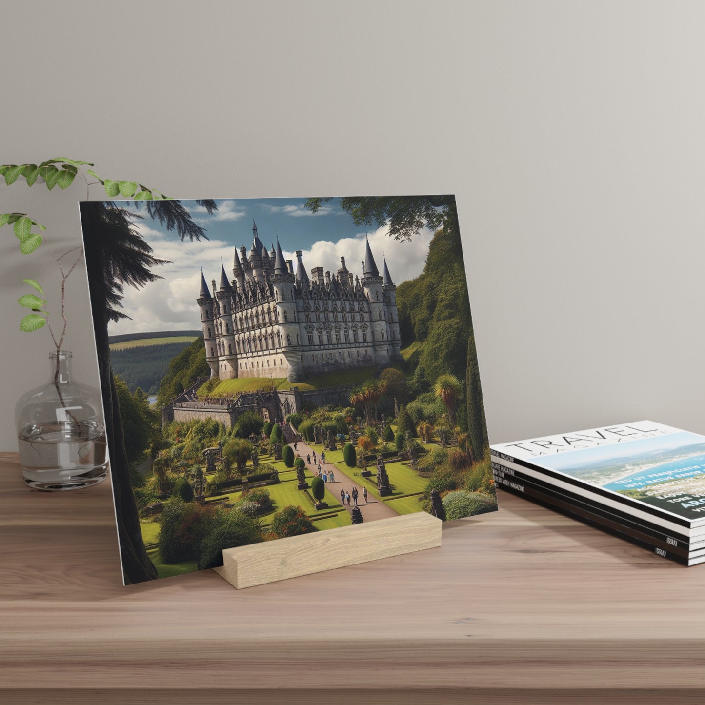 Scenic Collection Gallery Stand Dunrobin Castle, Oak Picture Stand, Scotland Art, Scenery, Landmarks, Various Sizes