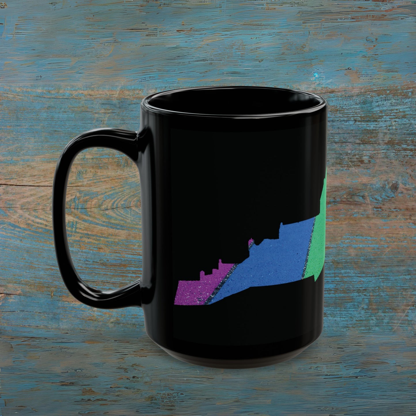 Edinburgh Castle Pride Road Art Mug, Black