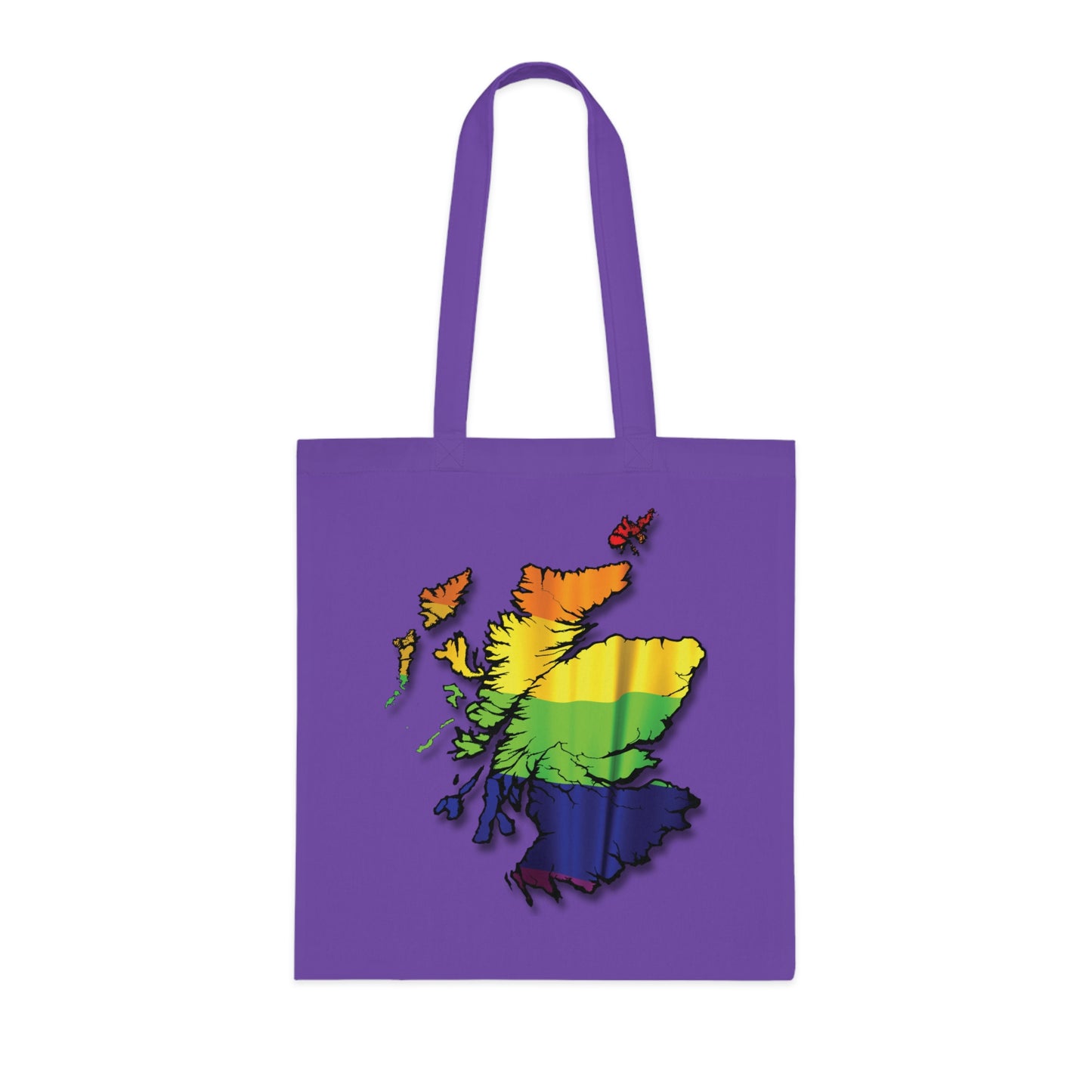 Scotland Pride Flag Map Cotton Tote Bag