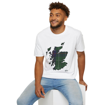 Tartan Ecosse Carte Softstyle T-Shirt Unisexe - Duncan Tartan Tee 