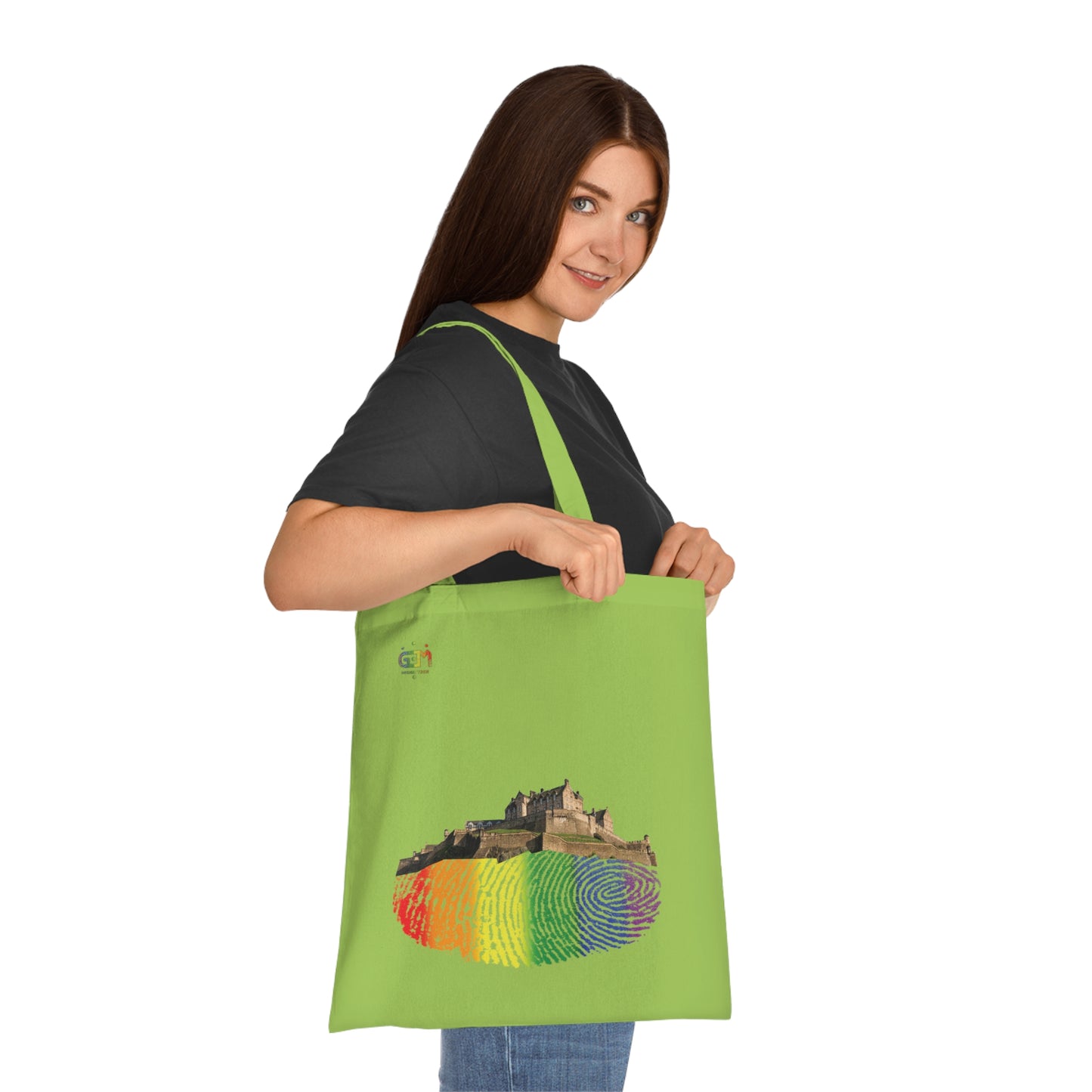 Pride Fingerprint Rock Edinburgh Castle Cotton Tote Bag