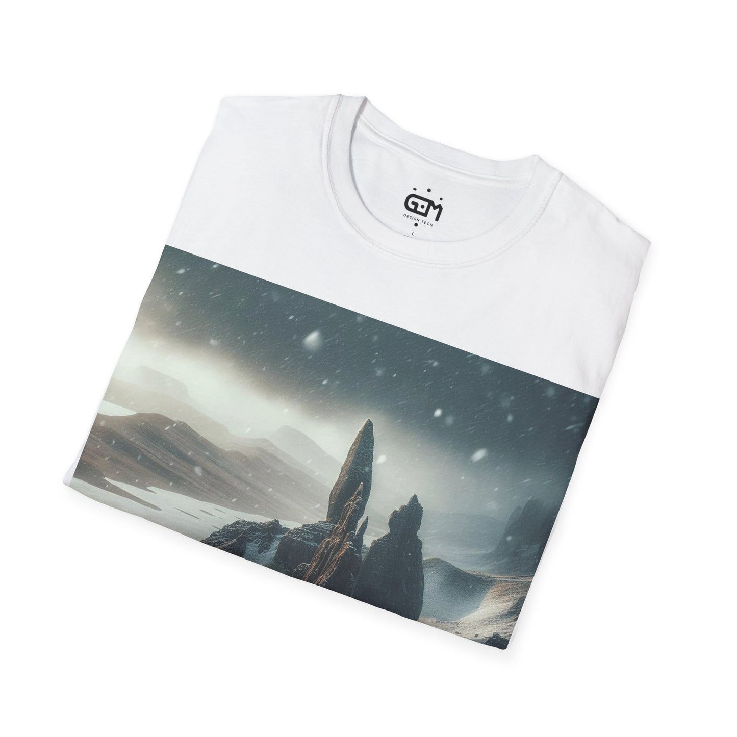 Old Man of Storr Winter Softstyle T-Shirt, Unisex Tee, Scotland Shirt, Scottish Landmark, Nature, Scenery, Various Colours