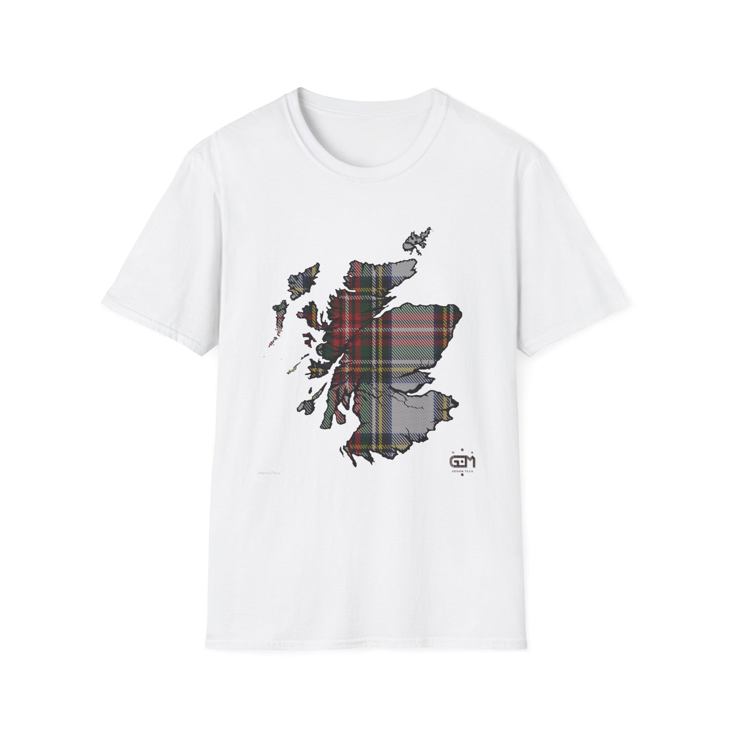 Tartan Ecosse Carte Softstyle T-Shirt Unisexe - Stewart Dress Tartan Tee 