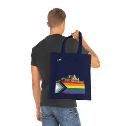 Pride Progress Rock Edinburgh Castle Cotton Tote Bag