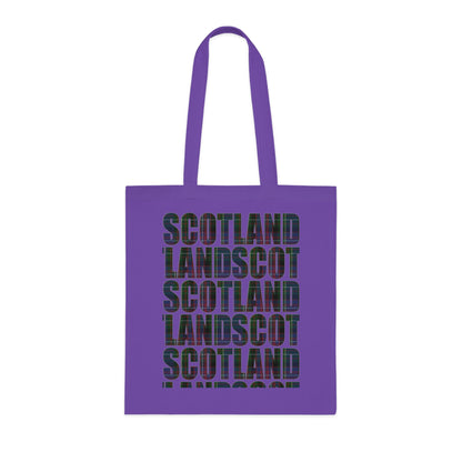 Reversible Scotland Tartan Map Cotton Tote Bag - Rankin Tartan