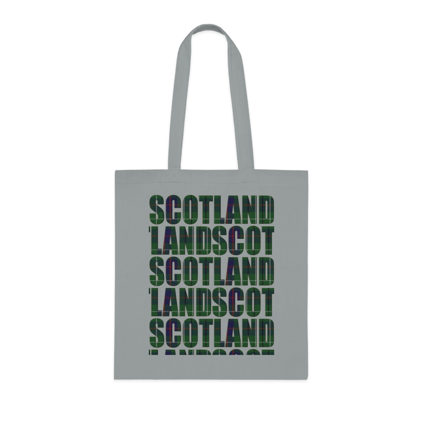 Reversible Scotland Tartan Map Cotton Tote Bag - Duncan Tartan