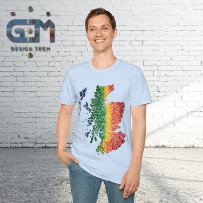 Pride Rain Clan Regions Scotland Map Unisex T-Shirt, Various Colours