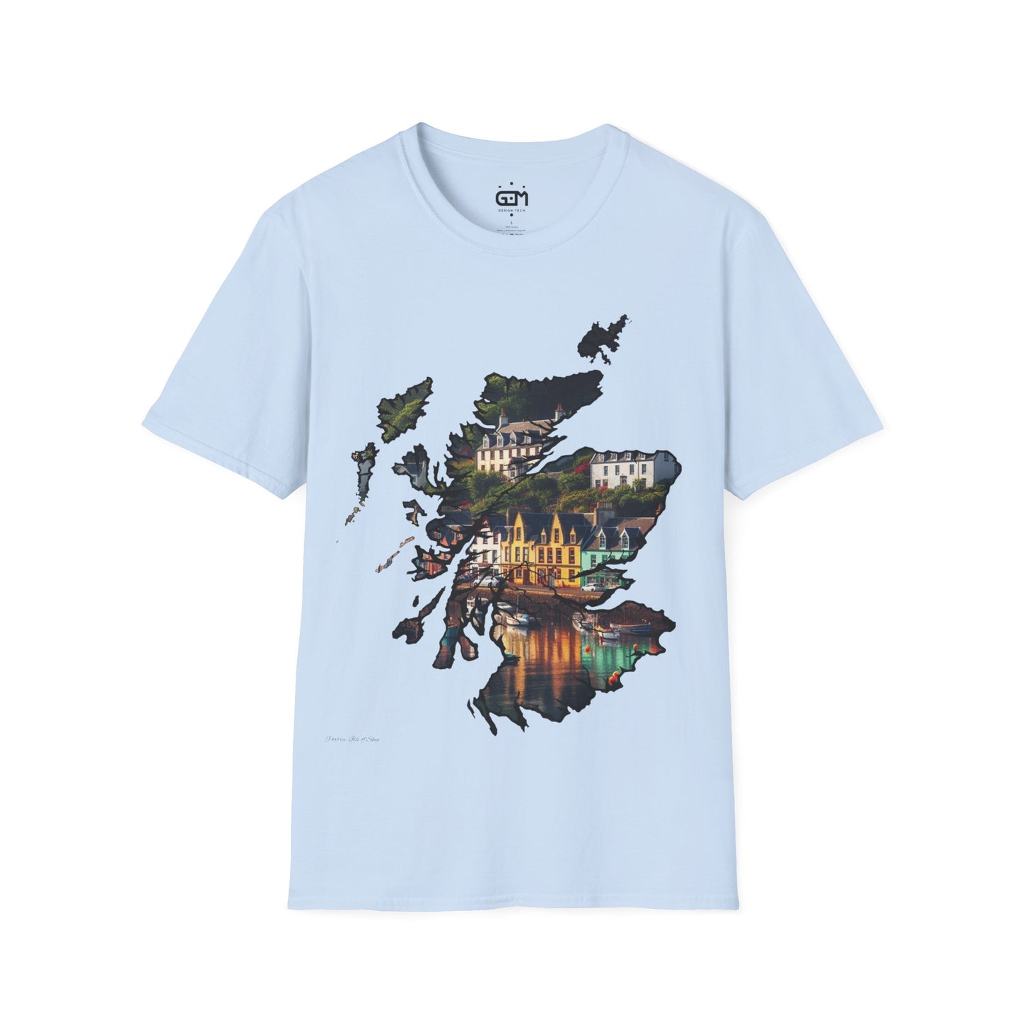 Portree Isle of Skye Scotland Map Softstyle T-Shirt, Unisex Tee, Scotland Shirt, Scottish Landmark, Nature, Scenery, Various Colours