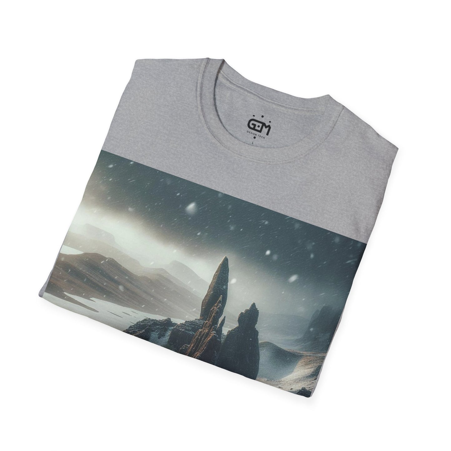 Old Man of Storr Winter Softstyle T-Shirt, Unisex Tee, Scotland Shirt, Scottish Landmark, Nature, Scenery, Various Colours