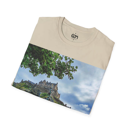 Ross Fountain & Edinburgh Castle Photo Softstyle T-Shirt, Unisex Tee, Various Colours