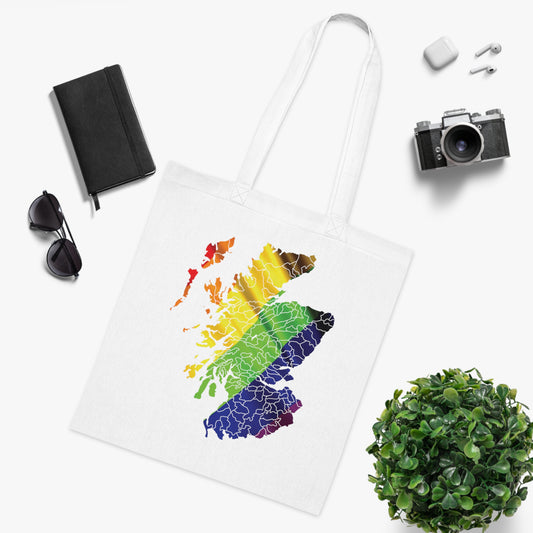 Scotland Pride Flag Clan Map Cotton Tote Bag