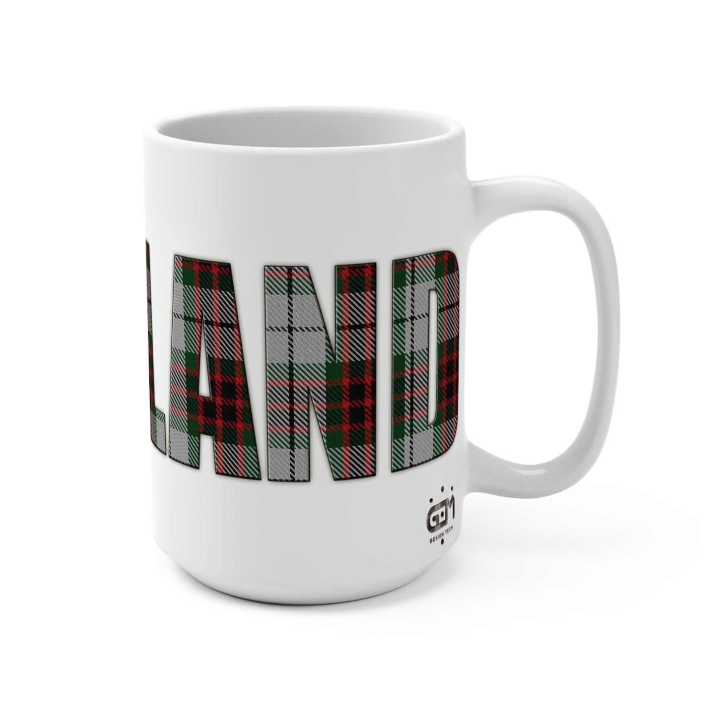 Scotland Lettering Tartan Mug 15oz, Fraser Tartan