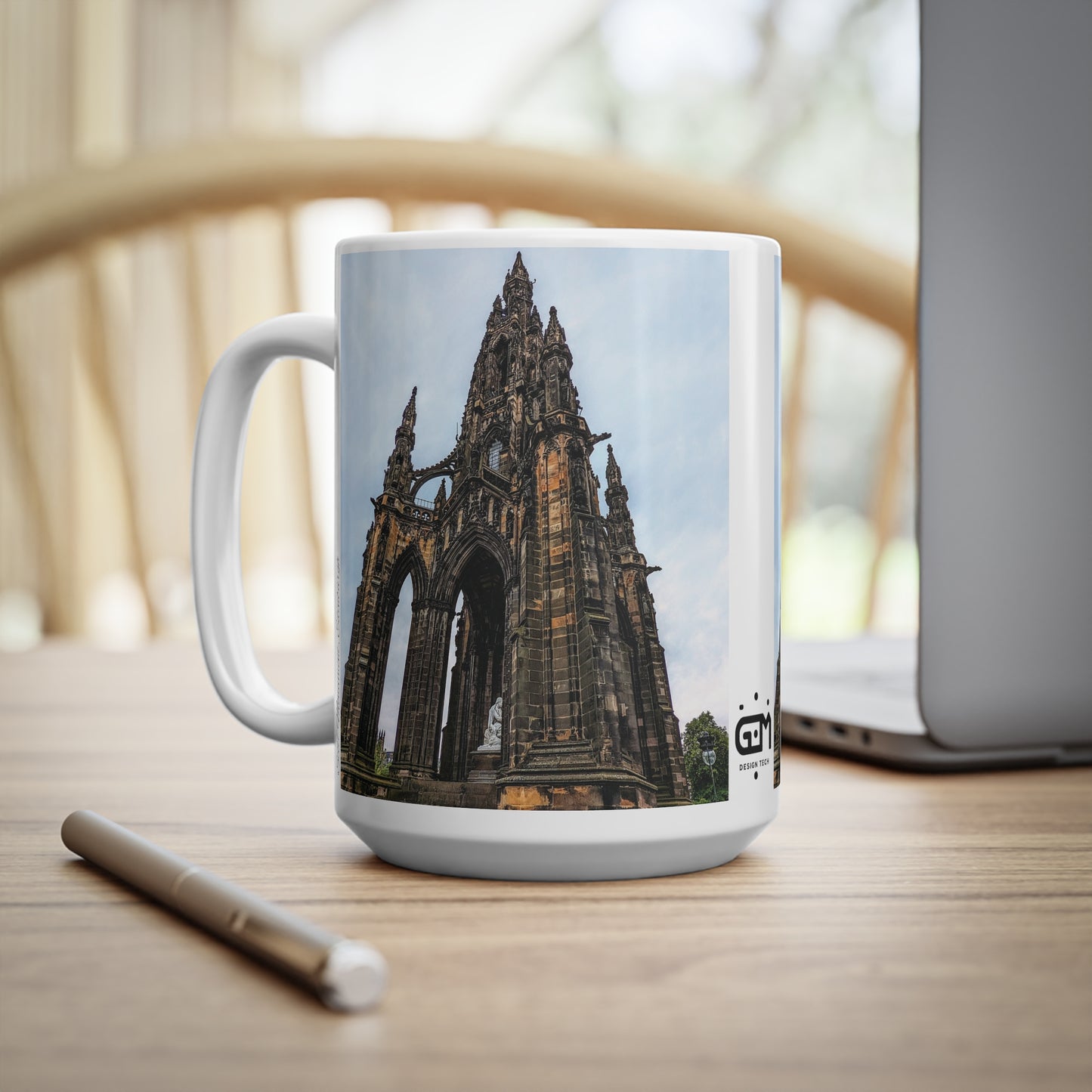 Scott Monument Photo Mug, Coffee Cup, Tea Cup, Scotland, White