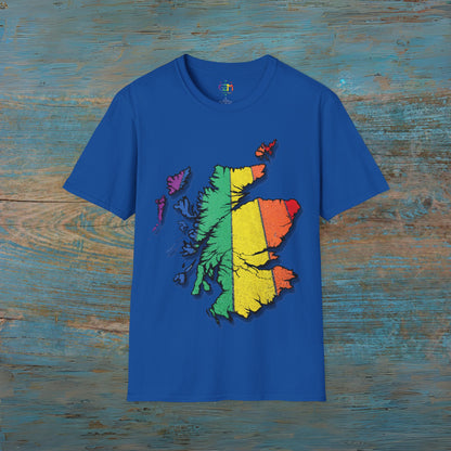 Pride Road Scotland Map Unisex T-Shirt, Various Colours